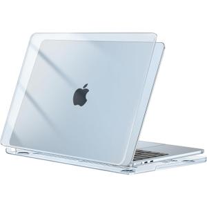 MOSISO Compatible with MacBook Air 13 inch Case 2025 2024 2023 2022 Release M4 A3240 M3 A3113 M2 A2681, Protective Plastic Hard Shell Cover Compatible with MacBook Air 13.6 inch Case, Crystal Sky Blue
