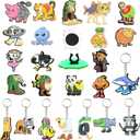 2 x Italian Brainrot 24PCS Mini Figure Collection, Novelty Desk Decor Set with Pencil Toppers, Keychains and Fridge Magnets, Funny Meme Style Display Accessories