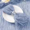 12 Pack Dusty Blue Cheesecloth Napkins Washable Summer Blue Cloth Napkins Set of 12 Cotton Gauze Table Napkins Bulk 21x21 Inches for Marine Weddings Bridal Baby Shower Birthday Party