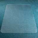Kuyal Office Chair Mat for Carpeted Floors, Heavy Duty, Transparent Protects Floors Mats for Low and Medium Pile Carpets 36" X 48" Rectangle, Good for Desks, Office and Home, Clear (36" X 48" No Lip)