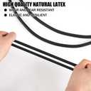 Frienda 100 ft Latex Rubber Tubing 3/8 Inch Od 1/4 Inch ID Surgical Slingshot Bands Rubber Medical Sling Band Fitness Hose Tubing(Black)