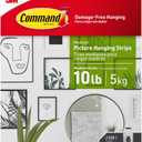 Command and 3M Claw Picture Hanging Kit, 10 lb Medium Picture Hanging Strips 8 Pairs (16 Strips) and 45, 25, & 15 lb 3M Claw Picture Hangers, Hanging Picture Frames for Home Decor and Room Decor