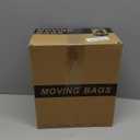 4 Pack Large Moving Bags, 115lb Capacity Heavy Duty Moving Totes with Wrap Around Handles, Clear Storage Bags with Internal Compression Straps, Alternative to Moving Boxes -103L,Clear and Black