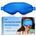 Cooling Eye Mask for Puffy Eyes: Fsa Eligible Items Hsa, Ice Eye Pack for Migraine After Surgery Relief - Reuable Cold Compress for Headache Puffiness - Comfortable Perfect Fit Gel Sleep Mask (Blue)