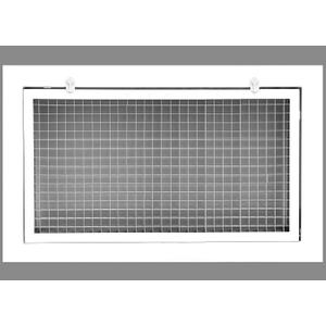 HVAC Premium 12'' x 6'' Cube Core Eggcrate Return Air Filter Grille for 1'' Filter - Aluminum - White [Outer Dimensions: 14.5'' x 8.5]