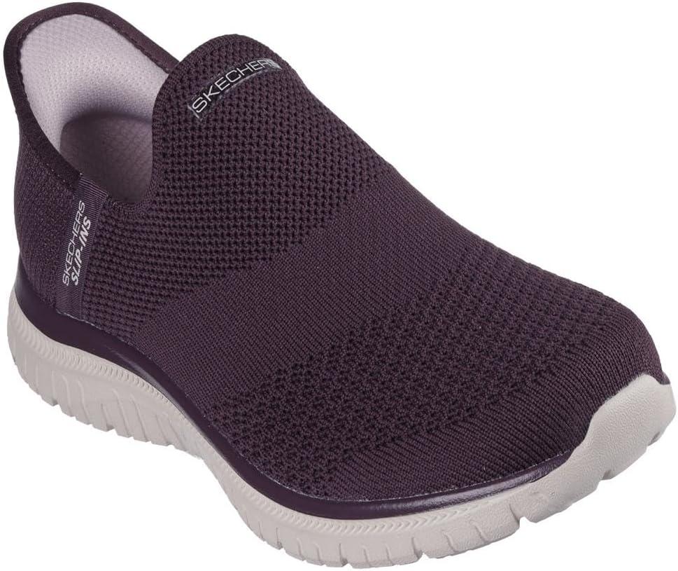 Skechers Women's Hands Free Slip-ins Virtue-Sleek Sneaker (7, Wine=wine)