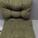 Klear Vu Gripper Overstuffed Universal Non-Slip Dining Chair Cushions for Kitchen Decor or Office Use, U-Shaped Skid-Proof Seat Pad, 17x17 Inches, 2 Count (Pack of 1), Chenille Green