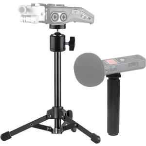 Portable Recorder Tripod Stand and Handle Grip kit Compatible with Zoom H1essential,H4n pro,H6,H1n,Q2n,H4essential,H6essential,H2n,H5 Handy Recorder and Tascam DR-40x, DR-05x, DR-07x Audio Recorder