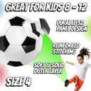 PlayBolt Black & White Soccer Balls - Sizes 4, Pack of 4