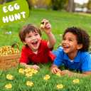 36 Pack Golden Easter Eggs Empty 2.4" Shiny Metallic Plastic Easter Eggs Fillable Surprise Gold Eggs for Easter Egg Hunt Fillling Candy Treats Toys Basket Stuffers Filliers Classroom Rewards Prizes