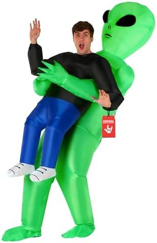 Morph Costumes Alien Pick Me Up, Pack Includes: Inflatable, Fan & Battery Pack, Kid's Costume One Size