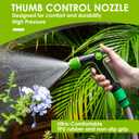 5 x Garden Hose Nozzle with High Pressure, 100% Heavy Duty Metal High Pressure Hose Nozzle with 4 Spray Patterns, Thumb Control On Off Valve for Lawn Plant Watering, Washing Car,Washing Pet and Home Use