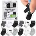 Mother's Choice Organic Cotton Baby Socks 0-6 Months - 12 pairs Soft, Cozy, and Gentle Newborn Socks for Girls & Boys, Perfect for Baby Registry, Everyday Wear, and Infant Comfort