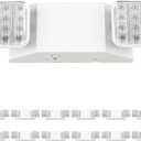 Sunco 12 Pack LED Emergency Lights, Commercial Lighting for Business, Power Outages, Offices, with Backup Battery (90 Minutes), Wall Mount, Hard Wired, 120-277V, Fire Resistant (94V-0) UL