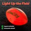 GlowCity Glow in The Dark Football - Light Up, Youth Size Footballs for Kids - LED Lights and Pre-Installed Batteries Included﻿