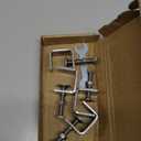 Stainless Steel C Clamps, Mini Tiger Clamp Set for Mounting, Heavy Duty Metal U Clamps, Small Desk G-Clamp with 1.38 Inch Stable Wide Jaw Opening for Metal Working Woodworking Welding Building (4pcs)