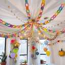 Roowest 300 Sheets EVA Chain Strips with Stapler DIY Colorful Garland