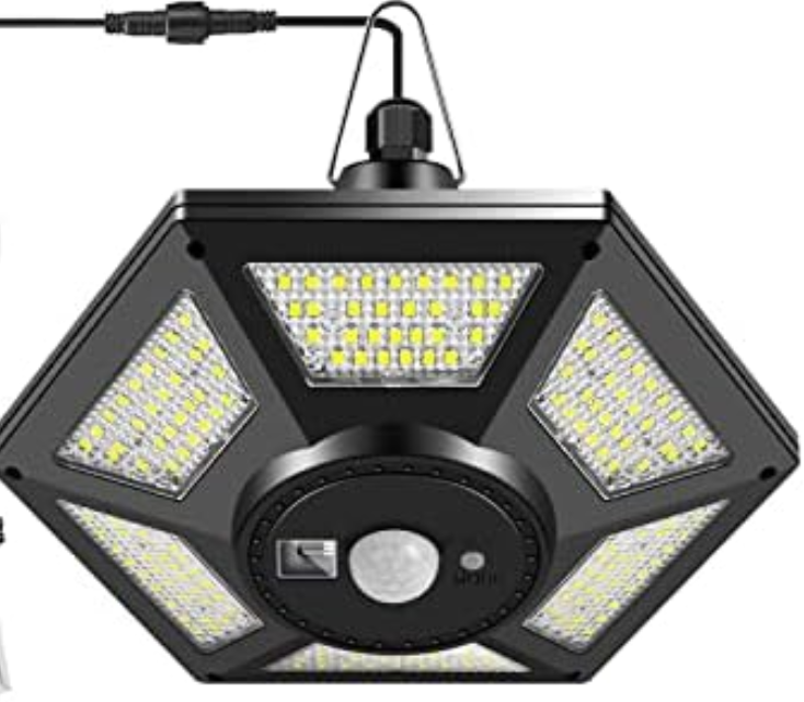 Deogos Solar Shed Light, Solar Pendant Light Indoor Outdoor,180 LED 1000LM Solar Indoor Lights