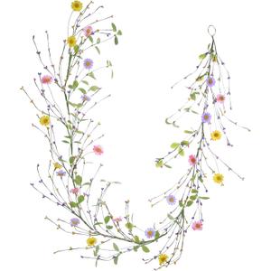 LLZLL Spring Daisy Garlands - 5FT/60IN Long, Multi Color, U-Shaped, Plastic & Polyester, Perfect for Spring/Summer/Easter Decor