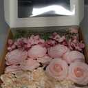 Ling's moment Artificial Flowers Fake Silk Hydrangea Foam Roses Faux Gardenia Combo for DIY Wedding Bouquets Centerpieces Arrangements Bridal Shower Party Home Decorations, Pink & Blush, 24pcs