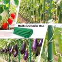 Lature Garden Stakes 3FT 25pcs, Plastic Coated Steel Stakes Specifically Designed for Climbing Plants, Ideal for Tomatoes, Beans, Cucumbers, Peppers, Vines, and More Plant Growth