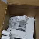 Moxweyeni 8 Pack (4 Pair) Steel Blind Shutter Hinge 1-1/16" Black Wrought Iron Shutter Lift Off Pintle Reversible Hinges for Heavy Duty Wood Frame, Brick, Doors, Window(White)