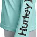Hurley Boys Long Sleeve UPF 50+ Rash Guard Swim Shirt (Blue, XL)