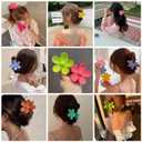 Flower Hair Clips 8PCS, Large Claw Clips for Women Girls Thick Thin Hair, Strong Hold Nonslip Big Dasiy Jaw Clamps Matte Hair Accessories 8 Colors