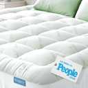 Niagara Sleep Solution Ultra Soft & Cooling Mattress Topper - Queen Size | Rayon Derived from Bamboo, Pillow Top Mattress Pad, 20" Deep Pocket, Back Pain Relief, Perfect for Hot Sleepers, Green