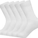 SERISIMPLE Thin Viscose Bamboo Dress Men Sock Soft Crew Anti Odor Lightweight Sock Breathable Comfort Cool Sock 5 Pairs