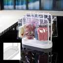 2 x Doll Clothes Organizer with 20 PVC Clear Bags - Detachable Hanging Rack with Tiered Design & 20 Hooks, Wardrobe Storage for 7 Inch Fashion Dolls