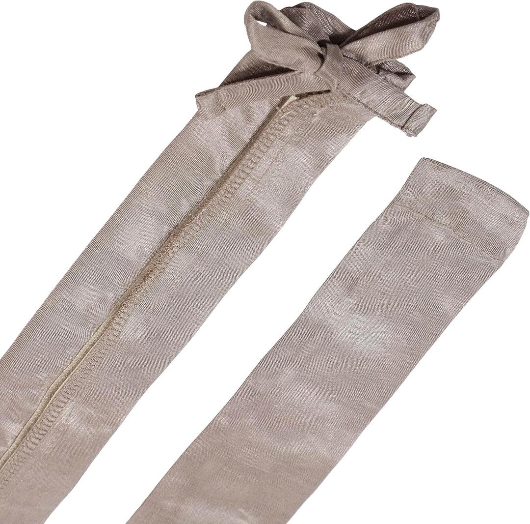 Aspen Creative 15008-11A, 4' Taupe Light Brown Faux Silk Fabric Cord & Chain Cover, Easy to Install for Lighting Fixture, Cable Management, Lamp Wire Cover