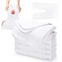 DEAYOU 6 Pack Facial Towels for Estheticians, U-Shaped Spa Towels for Facial, Soft Microfiber Massage Face Towels for Spa Steam, Barbers, Beauty Salons, Skin Care, SPA Centers, Split Design, White