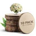 KARAVELLA Large Wood Slices for Centerpieces – Wood Centerpieces for Tables, Rustic Wedding Centerpiece, Natural Wood Slabs, Thin Slices 10-11 inches (10 Pack)