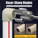 4 x Integrated Internal & External Pipe Threading Tool,Electric Drill Compatible PVC Pipe Threader Kit1/2" 3/4" Tool, Plastic Pipe Threader Kit, Dual Thread Design (Internal & External) (1/2)