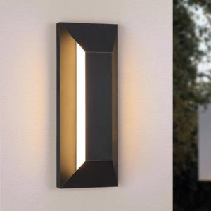 LamQee 15 Inch Modern Outdoor Wall Light Exterior Lighting Fixtures, Black Outdoor Light Fixture Wall Mount for House, LED Outdoor Wall Sconce Lighting Outside Lights for Porch Patio Front Door Garage