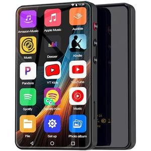 Senpeng 144GB MP3 Player with Bluetooth and WiFi, Parental Control 4" Full Touch Screen Music Player with Spotify,Amazon Music,YouTube,Android Mainstrem Media MP4 Music Player for Kids up to 1TB,Black