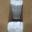 Nature Smile Wooden Pants Hangers Wood Bottom Jeans Skirt Hanger with Clips Anti Rust Hook Pack of 10 (White)