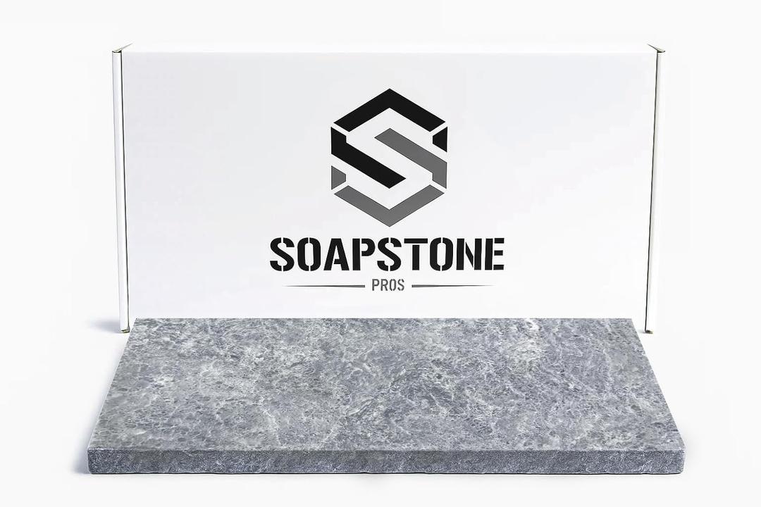 GREYSTONE Rectangular Grilling Stone 16" x 8" Non-Stick, Natural, NonPorous BBQ Stone for Grill & Oven No Oil, No FlareUps, Steady Heat One Stone That Does It All - Sear, Grill, Roast, Bake!