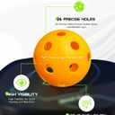 Warping Point Indoor Pickleball Balls, 4 Pack 26 Holes Orange PickleBalls, Meet USAPA Specifications, High Bounce Durable Practice Pickle Ball for Beginners Intermediate Player