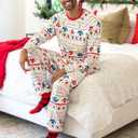 Harry Potter Family Christmas Matching Pajamas Sets Xmas Pjs Top and Pant Set for Kids Couples (Medium, White)