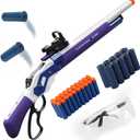 Shell Ejection Toy Rifle Lever Action Shotgun Toy Foam Blaster with Protective Goggle and Stirp Band for Teen Youth