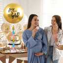 Syhood Jumbo Gender Reveal Balloon Pop Kit with 36 Inch Boy or Girl and 5 Inch Blue Pink Balloons Heart Shaped Confetti Tassels Stand for Baby Shower Party Supplies Decorations (Gold)