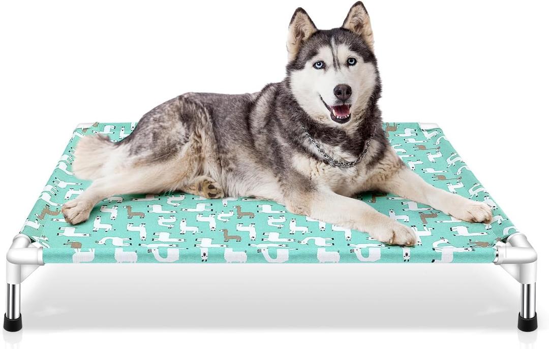 Elevated Dog Bed Pet cot for Large Dogs, Indoor and Outdoor Use for Large Pets