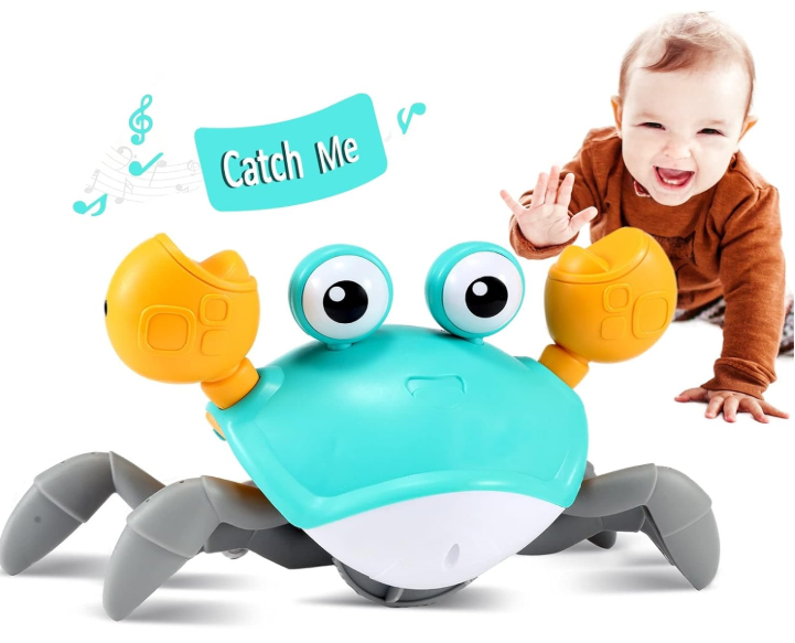 control future Crawling Crab Baby Toy  Infant Tummy Time Toys 3 4 5 6 7 8 9 10 11 12 Babies Boy 36 612 Learning Crawl 912 1218 Walking Toddler 36 Months Old Music Development 1st Birthday Gifts
