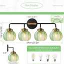 Modern Vanity Light Bathroom 4-Light Fixtures Emerald Green Glass