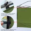 Canopy Sunwall Sidewall Gazebos Tent Waterproof for 10x10ft Pop up Straight Leg Gazebos Outdoor Instant Canopies 1 Pcs Green Only