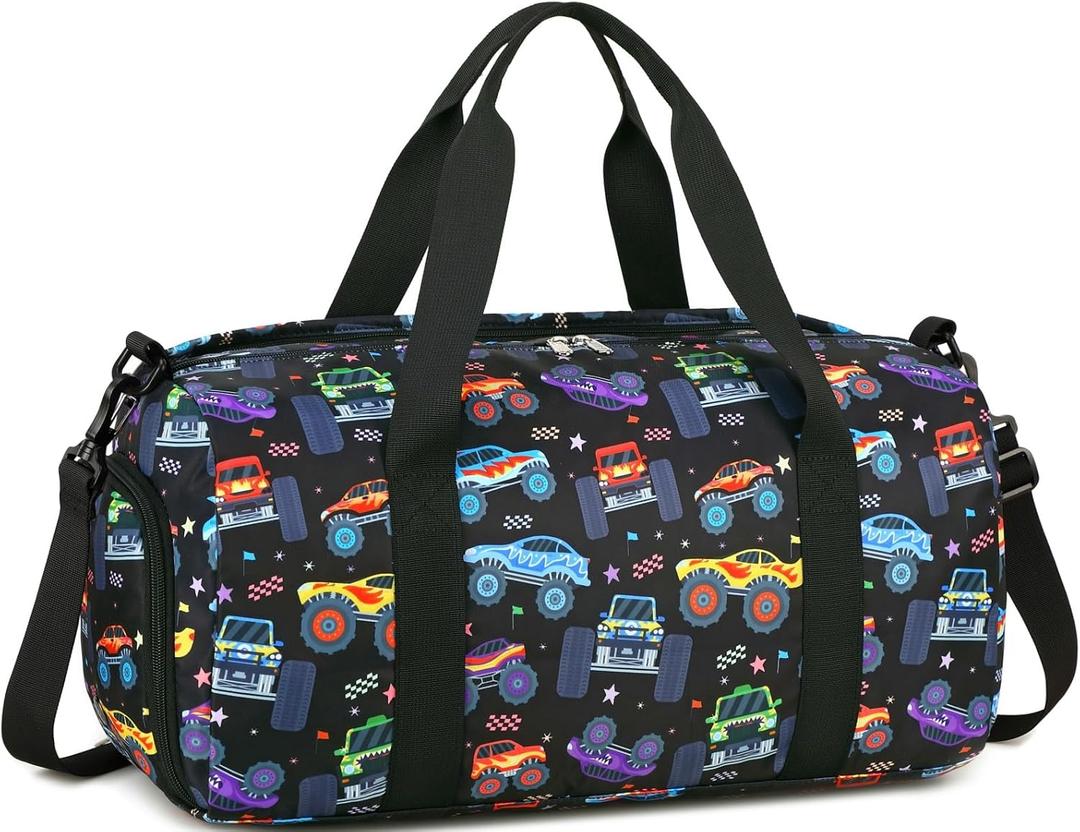 CAMTOP Kids Duffel Bag Boys Toddler Overnight Bag Small Weekender Carry-On Tote for Travel Gym Sport