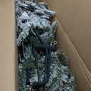Nearly Natural 6ft. Flocked West Virginia Spruce Artificial Christmas Tree with 300 Clear Lights and 850 Bendable Branches