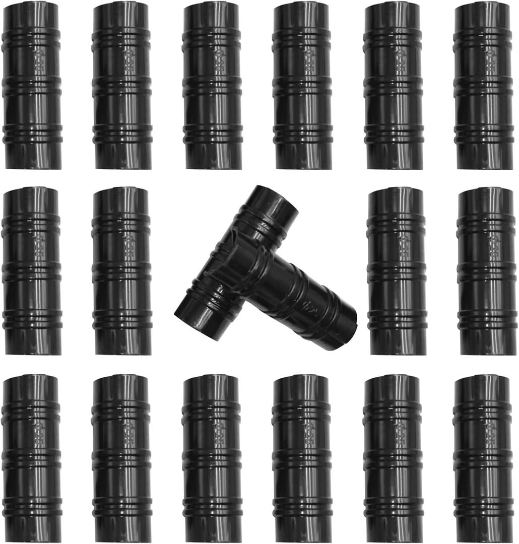 60PCS Greenhouse Clips, 1 Inch Greenhouse Clamps, Gardening and Farming Tube Clips, ABS Plastic Clamps for PVC Pipe, Greenhouse Film, Sunshade Nets & Row Covers (Black)